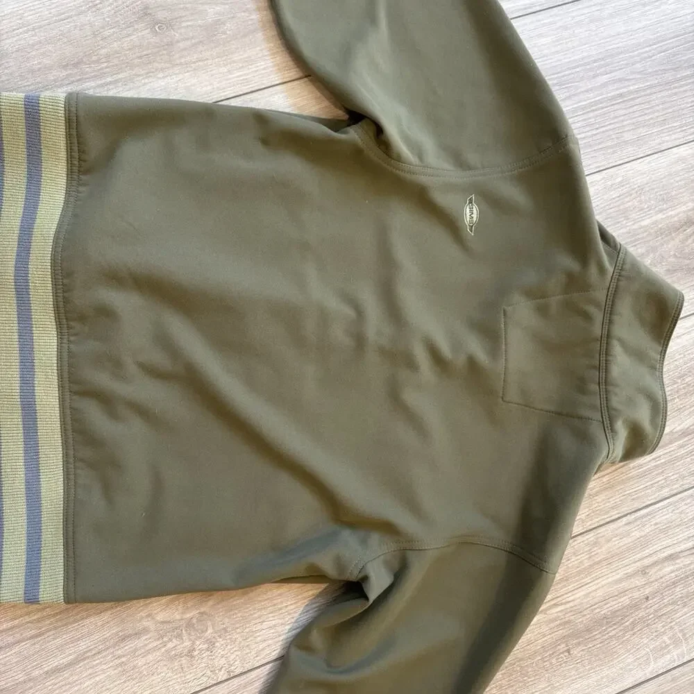 SIMS Bomber Jacket Women Large Olive Green Zip Bomber Sweater Free Shipping!